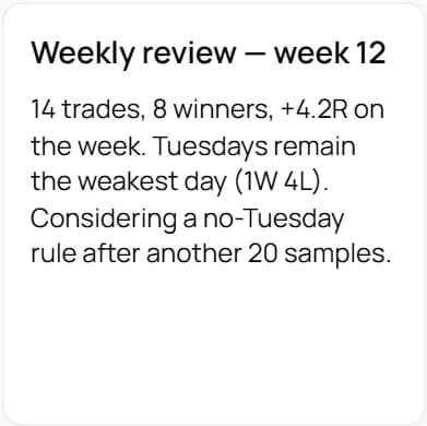 Weekly review note